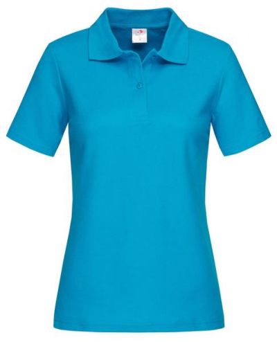 Дамска тениска Polo, Stedman Classic, Ocean Blue, размер S